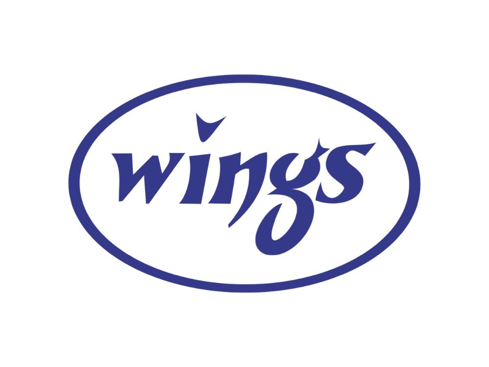 Wings Biotech blue oval logo era